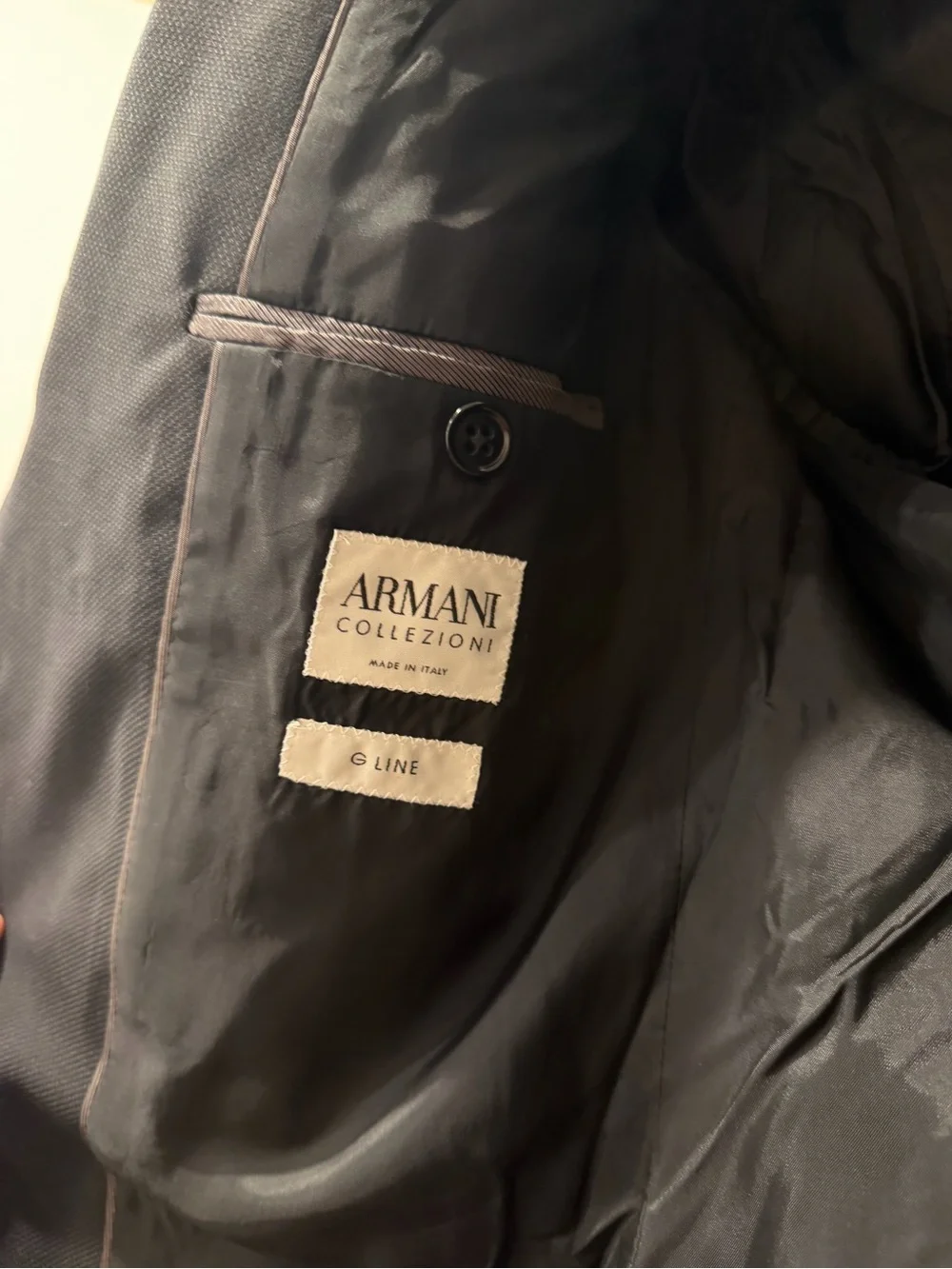 Armani Collezioni Men's Black Two-Button Sport Coat